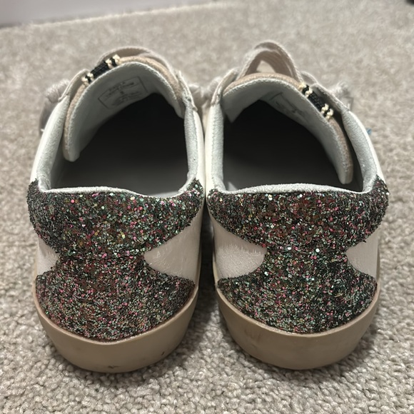 Shu Shoo slightly worn suede n man leather w/ denim star and sparkles . Size 8 - Picture 6 of 7